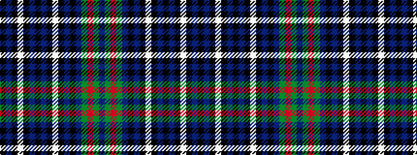 idealised woven sample of pattern BGRGBKBKWKBKBKWKBK