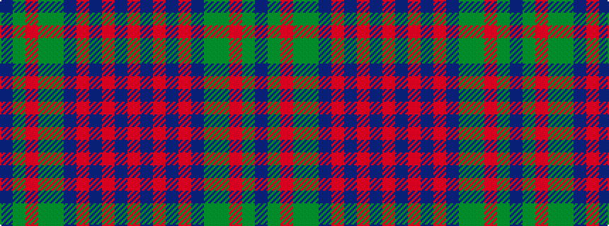 idealised woven sample of pattern BGRGGBRBRBR