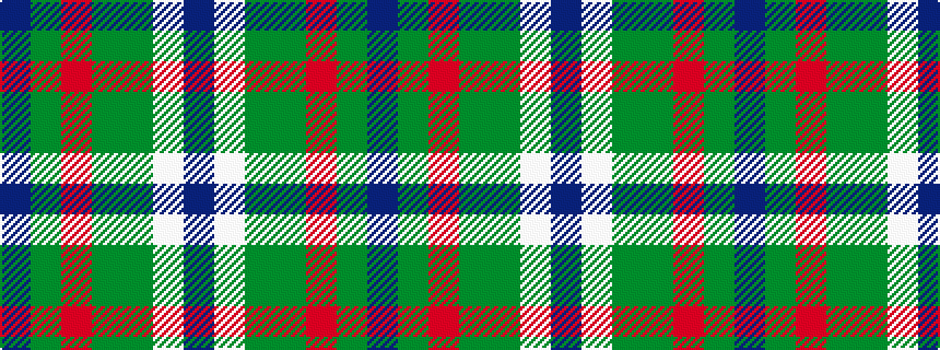 idealised woven sample of pattern BGRGGWB