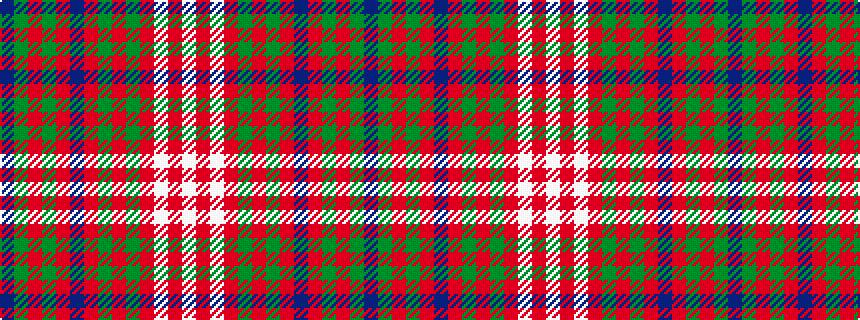 idealised woven sample of pattern BGRGRBRGRGRWRW