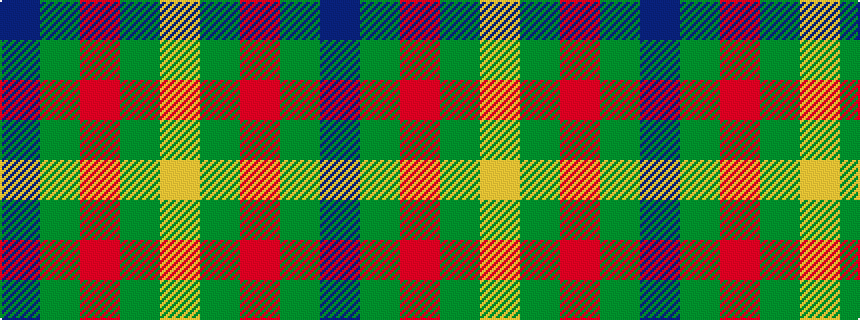 idealised woven sample of pattern BGRGY