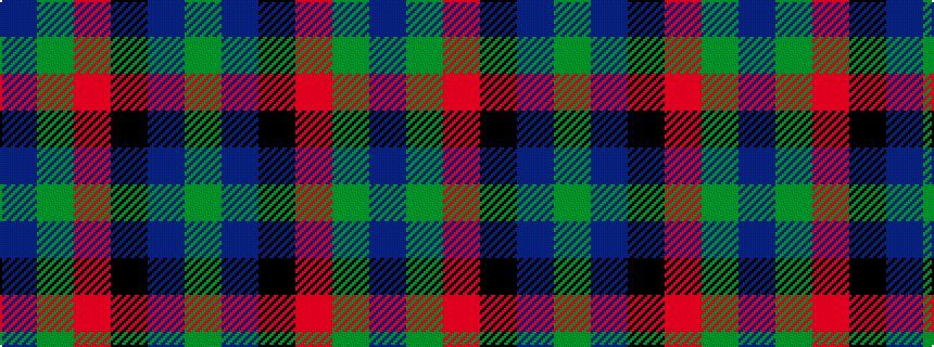 idealised woven sample of pattern BGRKBG