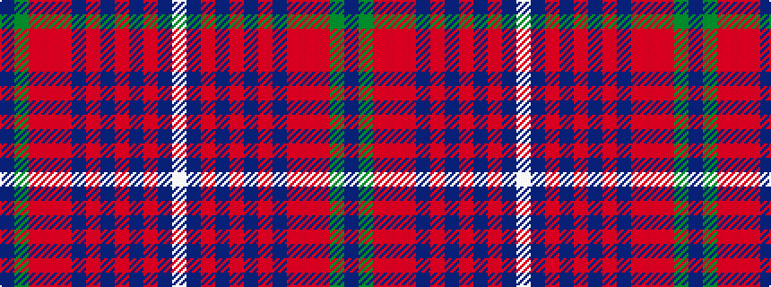 idealised woven sample of pattern BGRRRBRBRBRBW