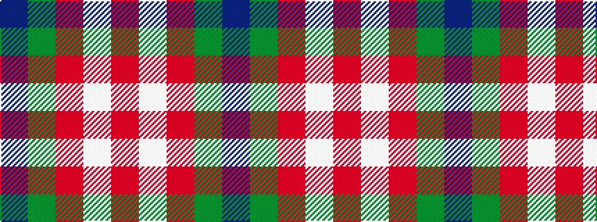 idealised woven sample of pattern BGRWR