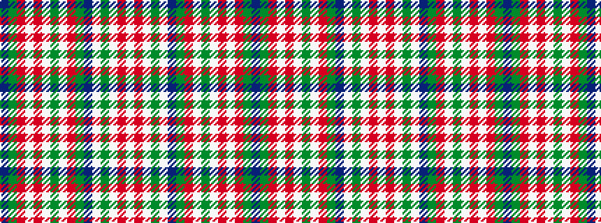 idealised woven sample of pattern BGRWRWGWRGBWGWRW