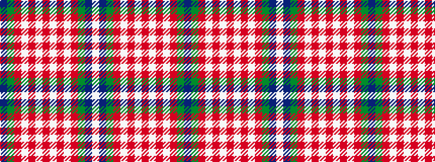 idealised woven sample of pattern BGRWRWRWRWRGBW