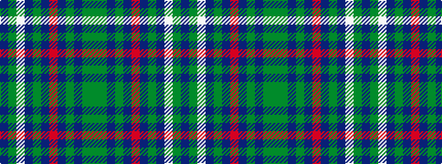 idealised woven sample of pattern BGWBGBRBGBGG