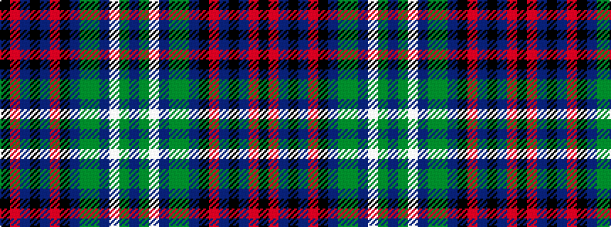 idealised woven sample of pattern BGWBGGBKRBKBRK