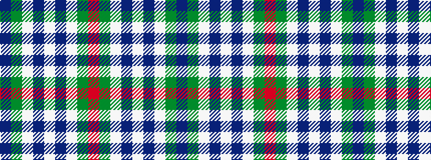 idealised woven sample of pattern BGWBWBWGR