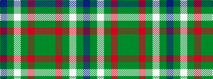 idealised woven sample of pattern BGWGRGG