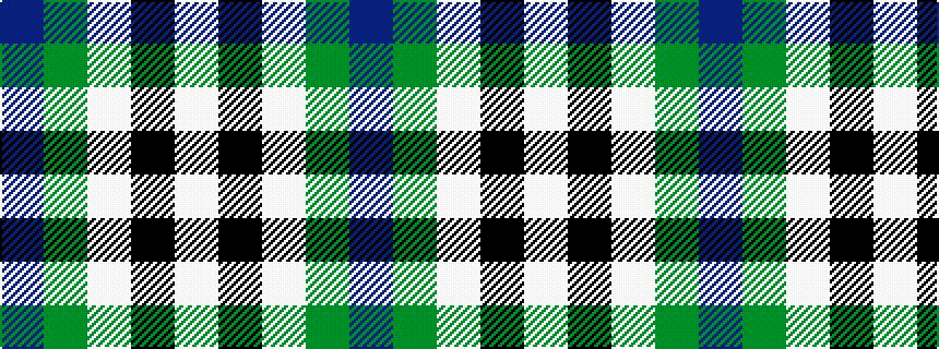 idealised woven sample of pattern BGWKW