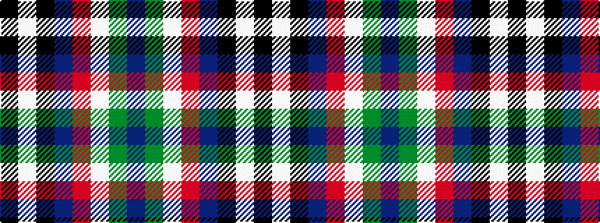 idealised woven sample of pattern BGWRBKWK
