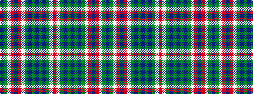 idealised woven sample of pattern BGWRBRWGBGBGBGWR