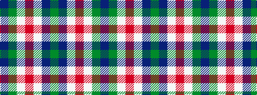 idealised woven sample of pattern BGWRWBG