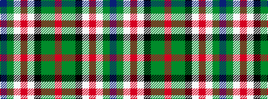 idealised woven sample of pattern BGWRWKGGR