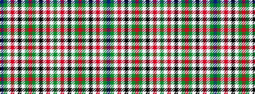 idealised woven sample of pattern BGWRWKWGRGWKWRWG