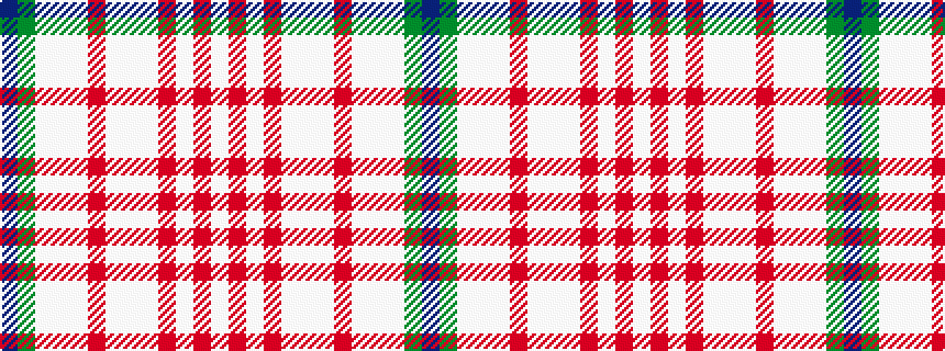 idealised woven sample of pattern BGWWWRWWWRWRW