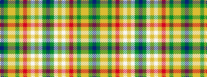 idealised woven sample of pattern BGWYWYRYGYYGB