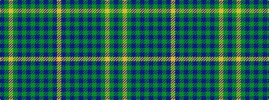 idealised woven sample of pattern BGYGBGBGBGBGBY