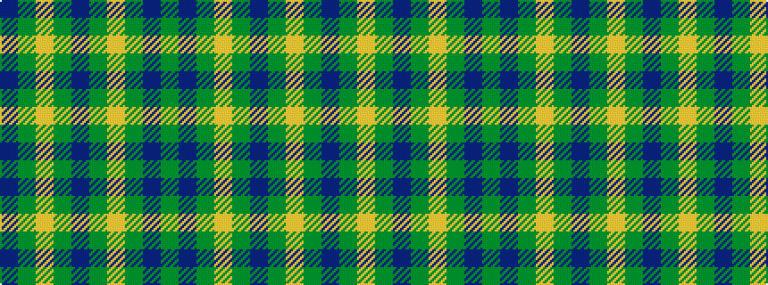 idealised woven sample of pattern BGYGBGYGBG
