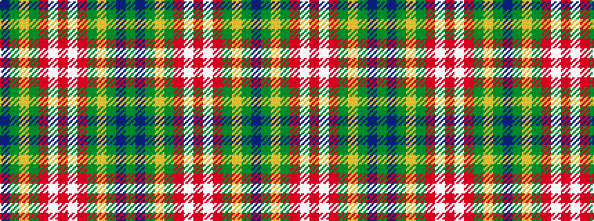 idealised woven sample of pattern BGYGRWRWRGYGBG