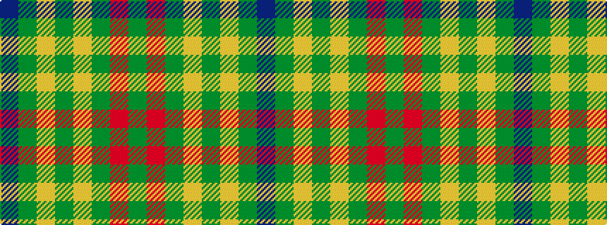 idealised woven sample of pattern BGYGYGRG