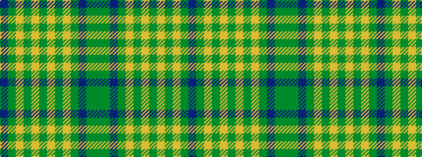 idealised woven sample of pattern BGYGYGYGYGBGG