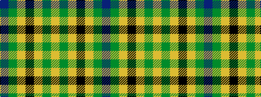 idealised woven sample of pattern BGYKYGY