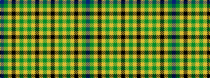 idealised woven sample of pattern BGYKYGYGYKYG