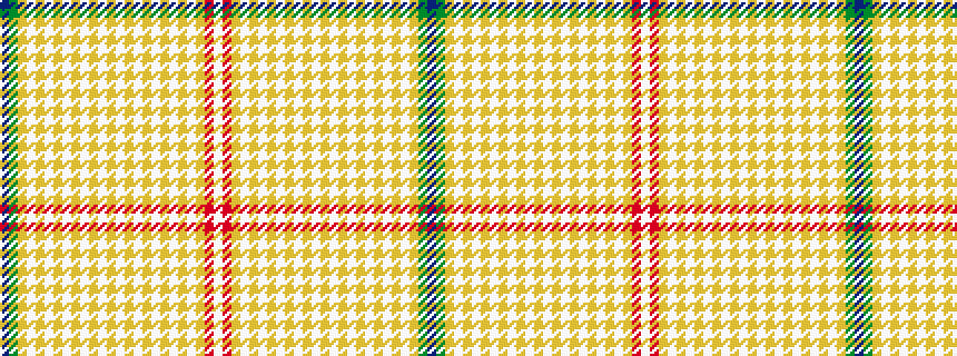 idealised woven sample of pattern BGYWYWYWYWYWYWYWYWYWYWYRW