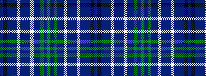 idealised woven sample of pattern BKBBBWBBBWBBGBG