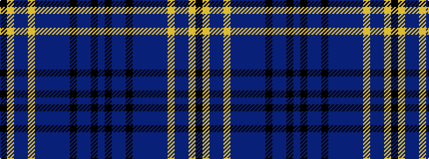 idealised woven sample of pattern BKBBKBBBBBYBBYK