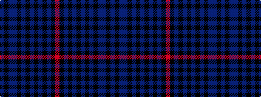 idealised woven sample of pattern BKBBKBKBKBKBKR