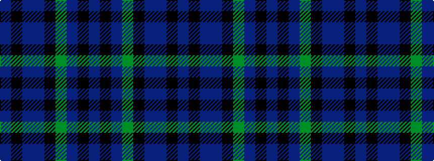 idealised woven sample of pattern BKBBKGBKB