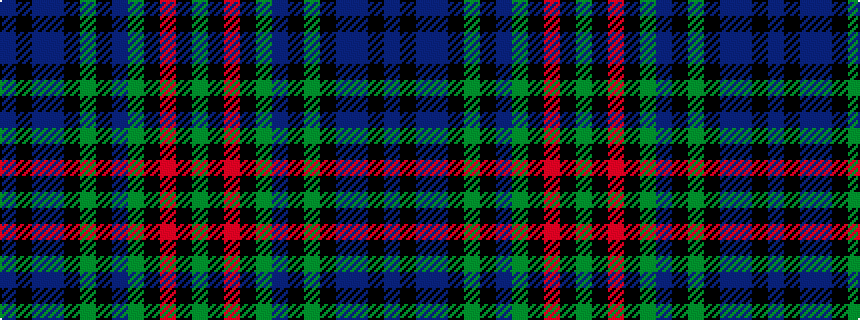 idealised woven sample of pattern BKBBKGKBGKRKG