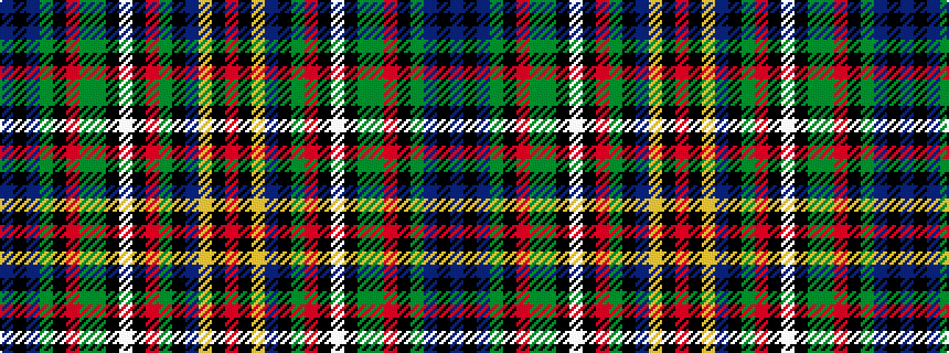 idealised woven sample of pattern BKBGKRGGKWKRGKBYKR