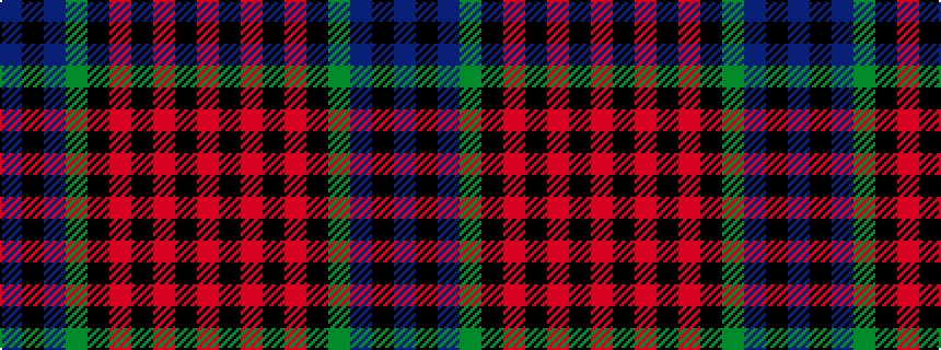 idealised woven sample of pattern BKBGKRKRKR