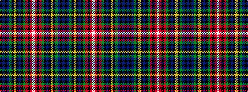 idealised woven sample of pattern BKBGKYKBKGRKRWRKRGKBKYKGBKBK