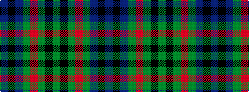 idealised woven sample of pattern BKBGRGKG