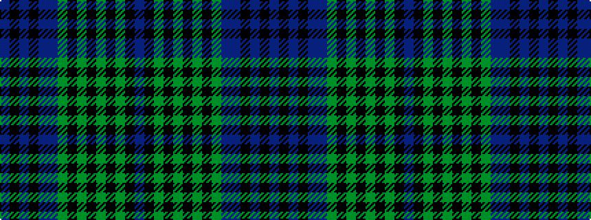 idealised woven sample of pattern BKBKBBGKGKGKGKB
