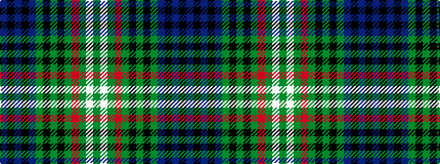idealised woven sample of pattern BKBKBGKGKGRGWG
