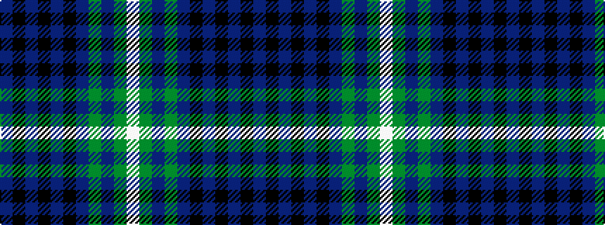 idealised woven sample of pattern BKBKBKBGBGW