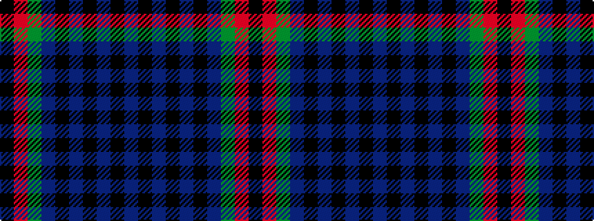 idealised woven sample of pattern BKBKBKBGRK
