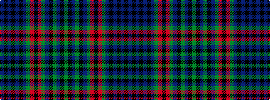 idealised woven sample of pattern BKBKBKBGRKRGBKGBKG