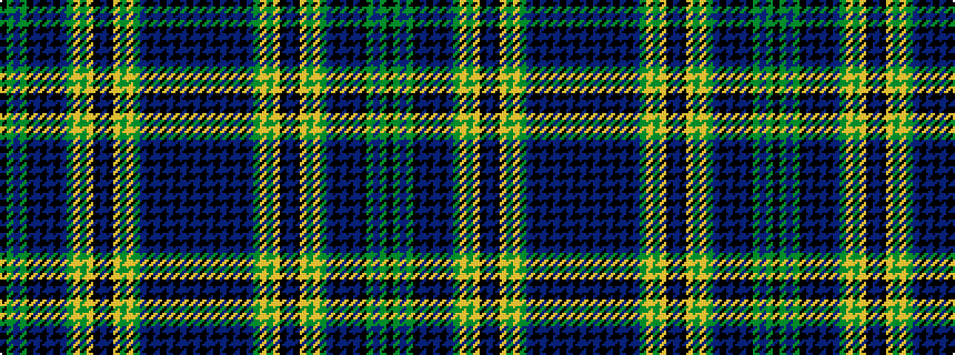 idealised woven sample of pattern BKBKBKBKBGYGYKBKYGYGBKBKBKGBGK