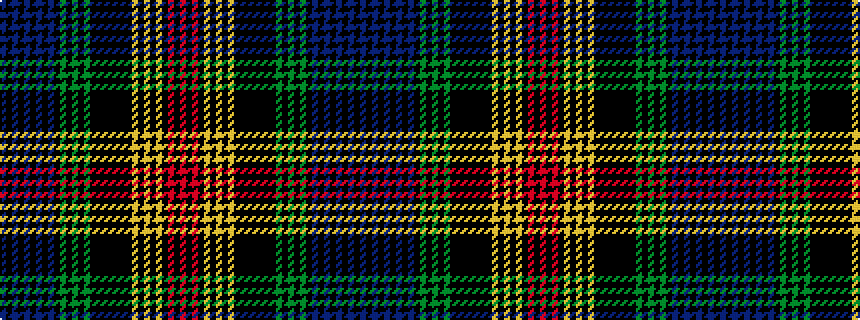 idealised woven sample of pattern BKBKBKBKBKGKGKGKKKKKKKYKYKYKRKR