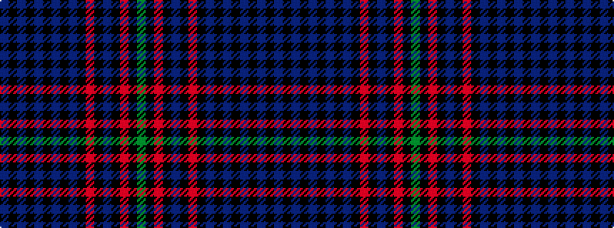 idealised woven sample of pattern BKBKBKBKBKRKBKRKG