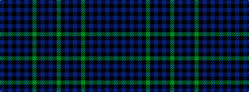 idealised woven sample of pattern BKBKBKBKGKBKBKG
