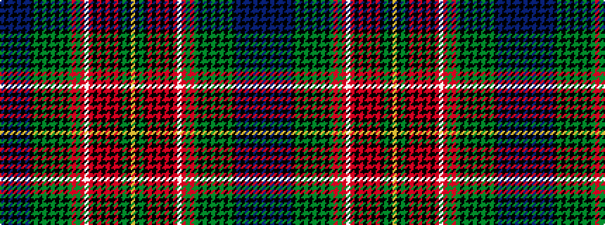 idealised woven sample of pattern BKBKBKBKGKGKGKGKGRGRWRKRKRKRKGKY