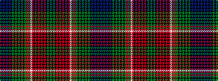 idealised woven sample of pattern BKBKBKBKGKGKGKGKGRGRWRKRKRKRKRKGKG